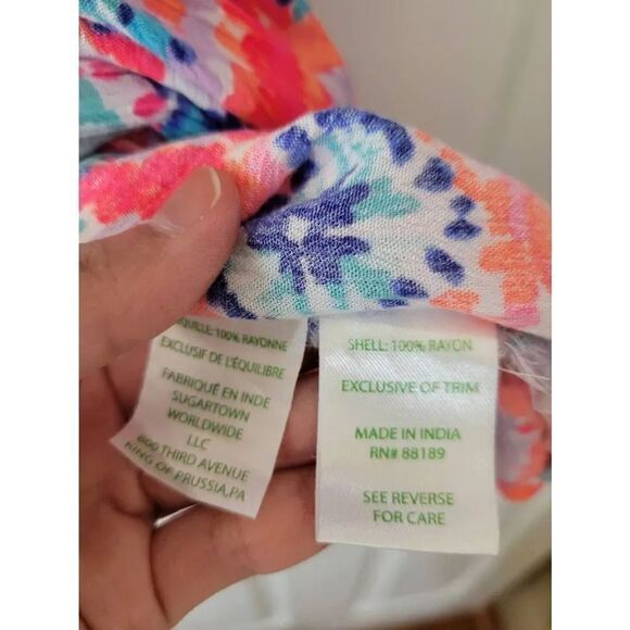 Lilly Pulitzer "Joelle" Off The Shoulder Tunic Dress Printed Smocked XS - Picture 8 of 9